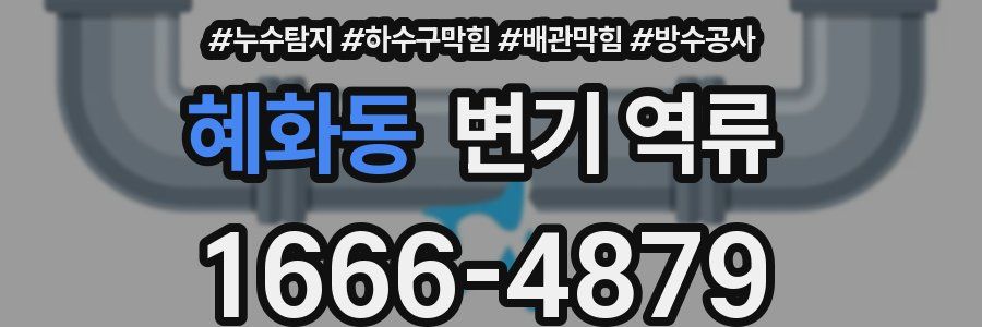 혜화동 변기 역류