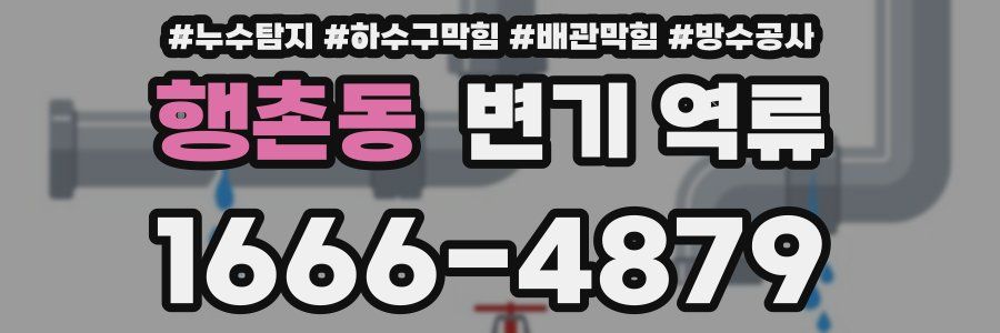 행촌동 변기 역류