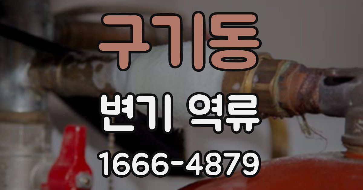 구기동 변기 역류
