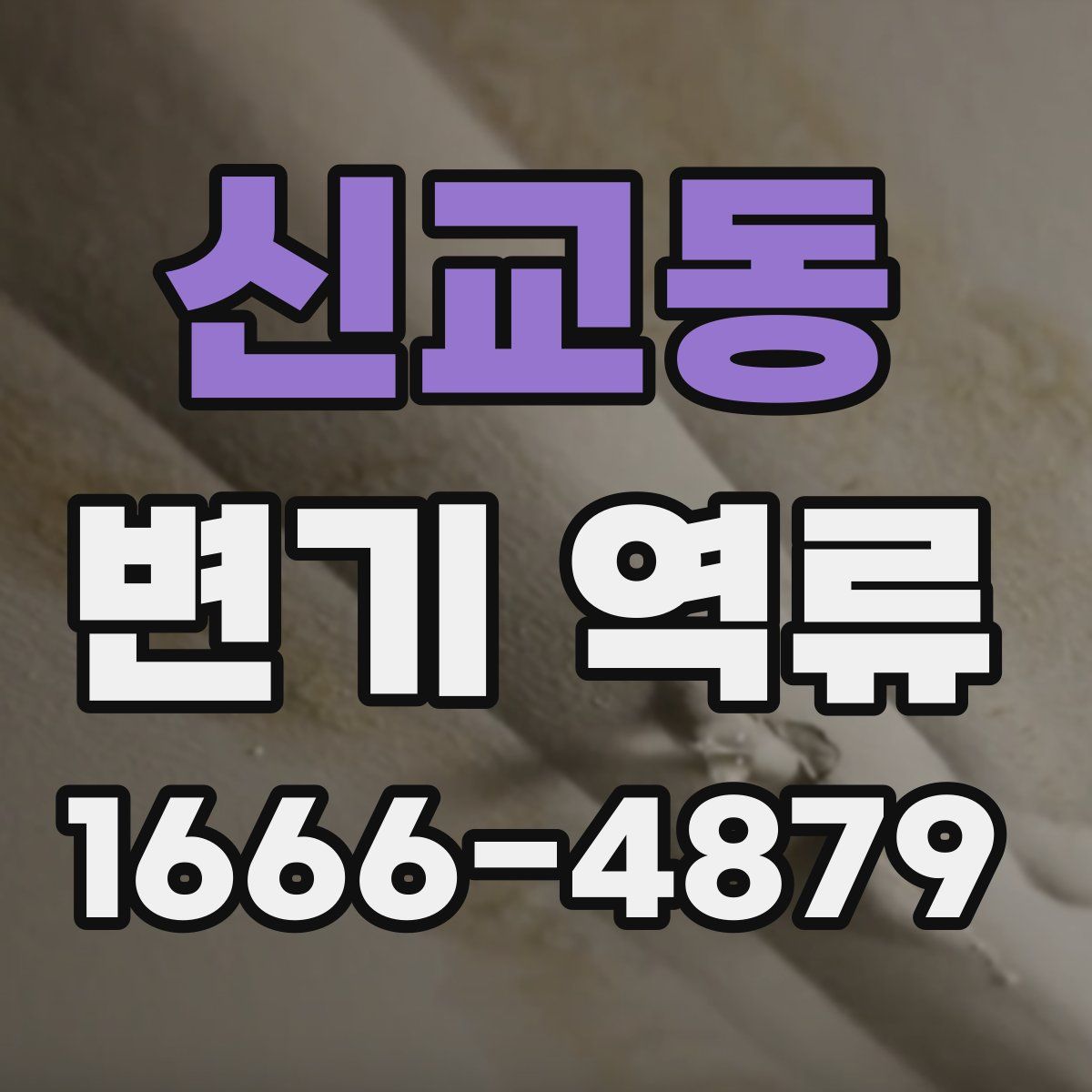 신교동 변기 역류