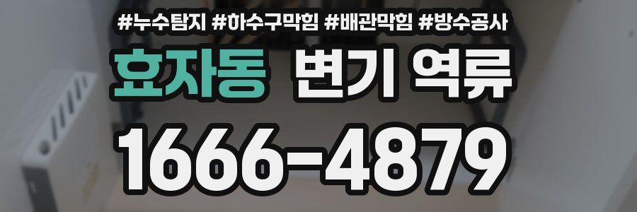 효자동 변기 역류