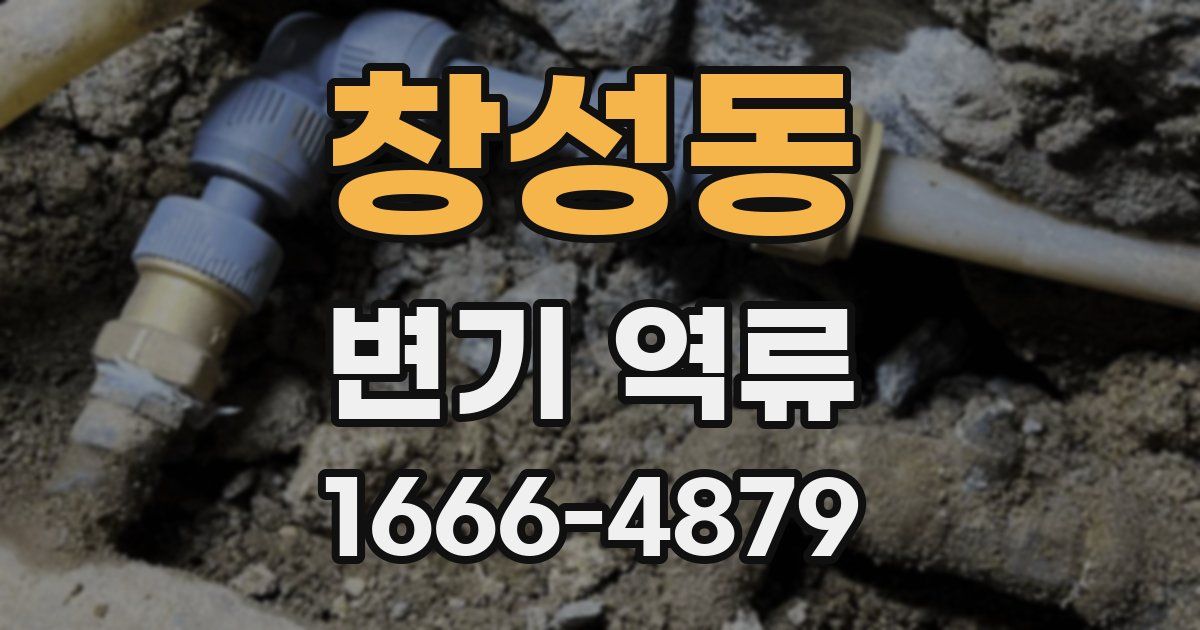 창성동 변기 역류