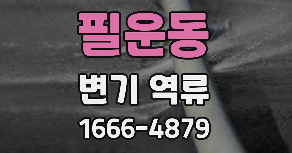 필운동 변기 역류