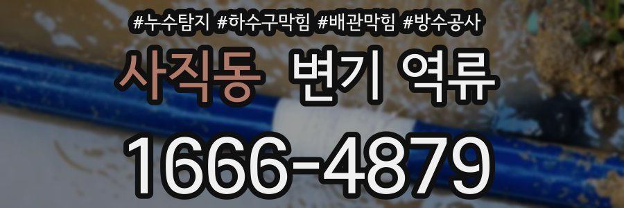 사직동 변기 역류