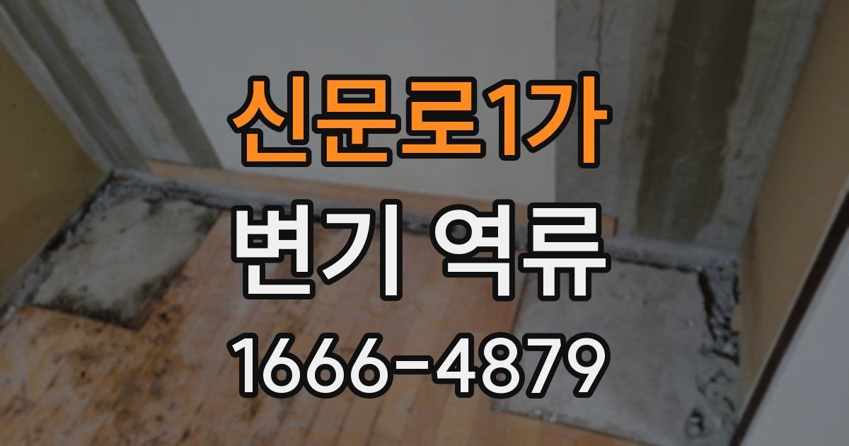 신문로1가 변기 역류