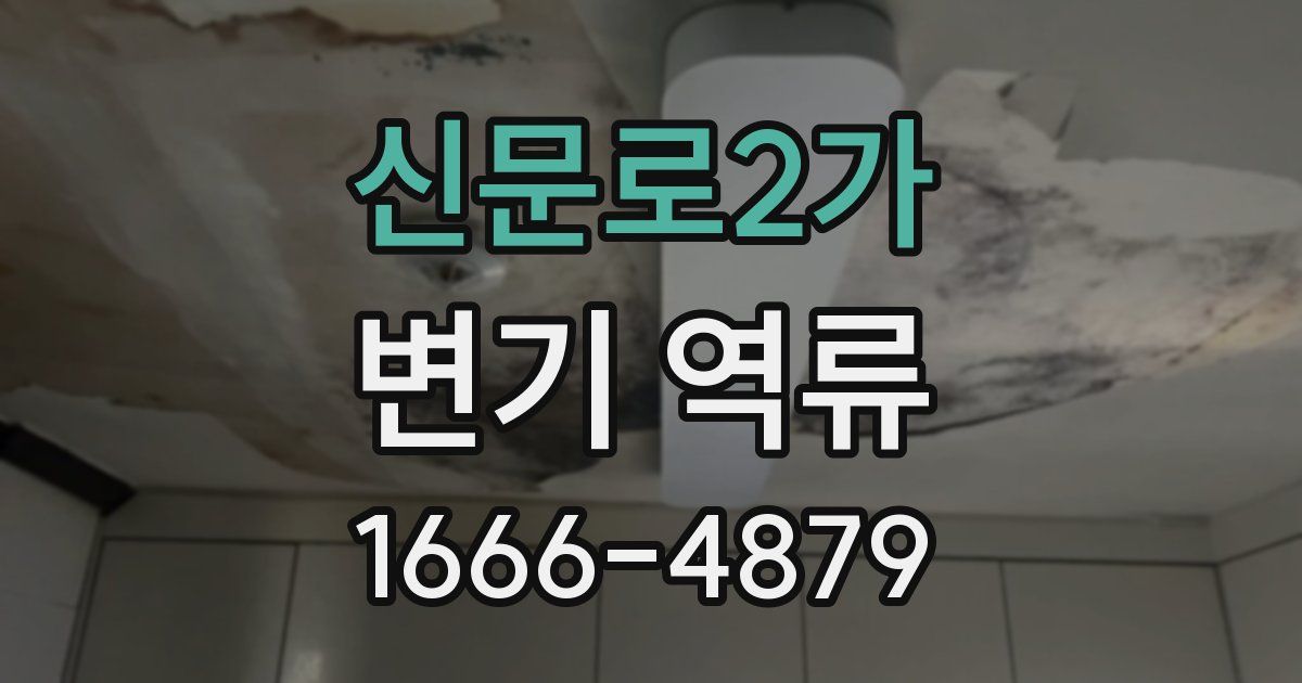신문로2가 변기 역류