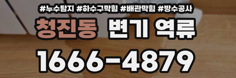청진동 변기 역류