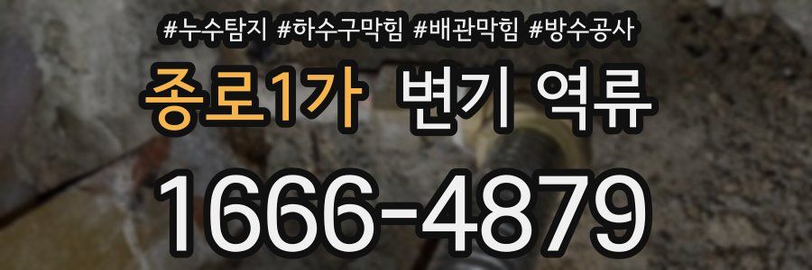 종로1가 변기 역류