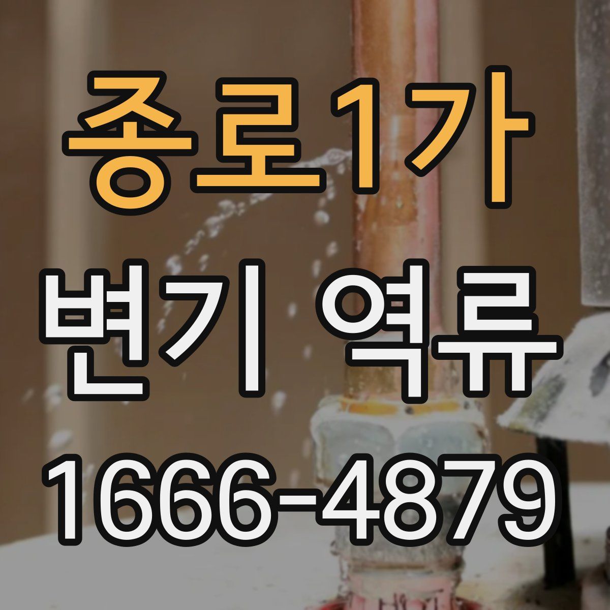 종로1가 변기 역류