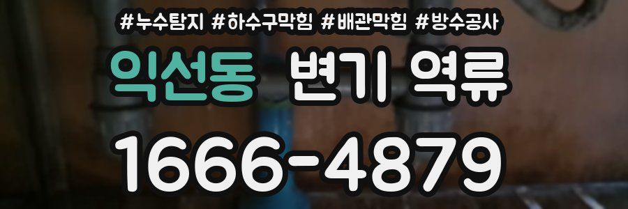 익선동 변기 역류