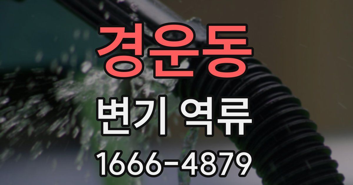 경운동 변기 역류