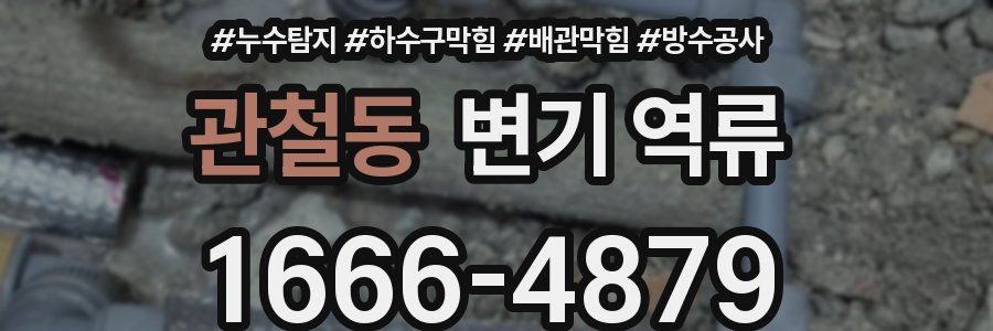 관철동 변기 역류