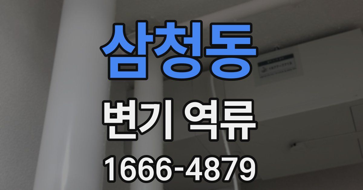 삼청동 변기 역류