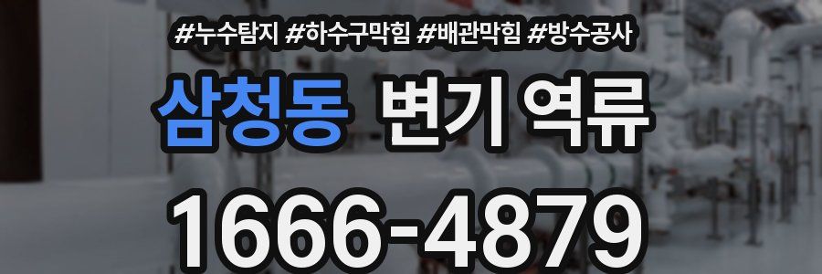 삼청동 변기 역류