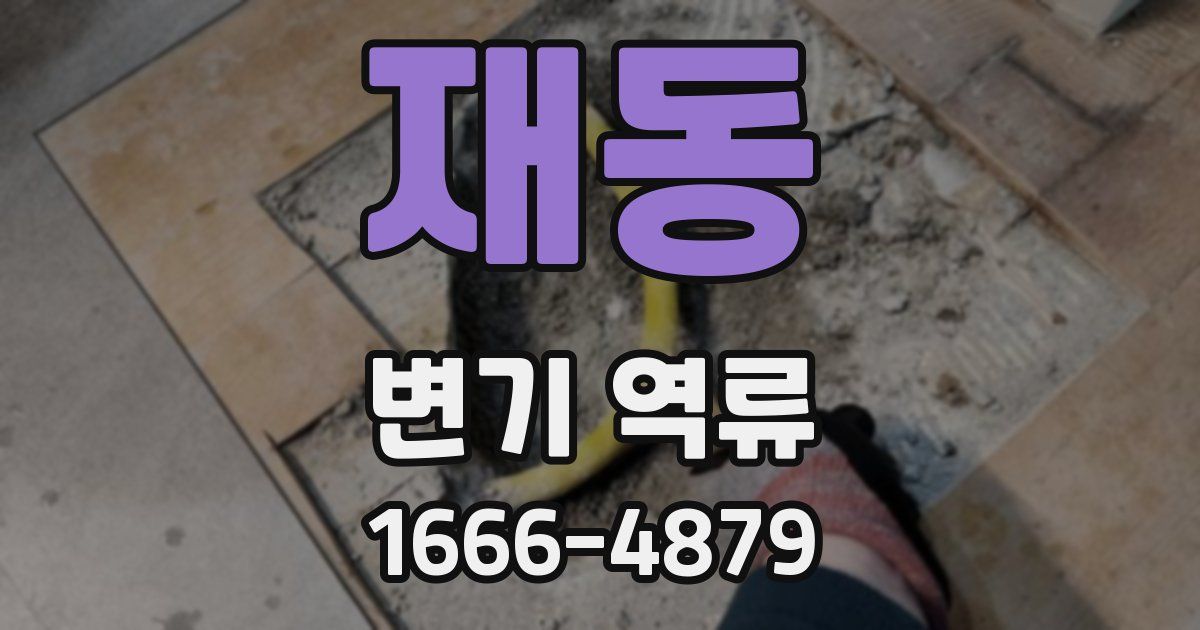 재동 변기 역류
