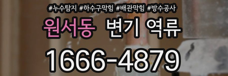 원서동 변기 역류