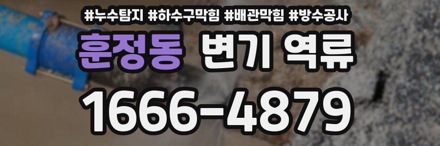 훈정동 변기 역류