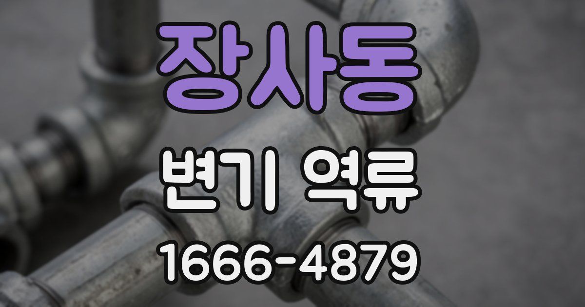 장사동 변기 역류
