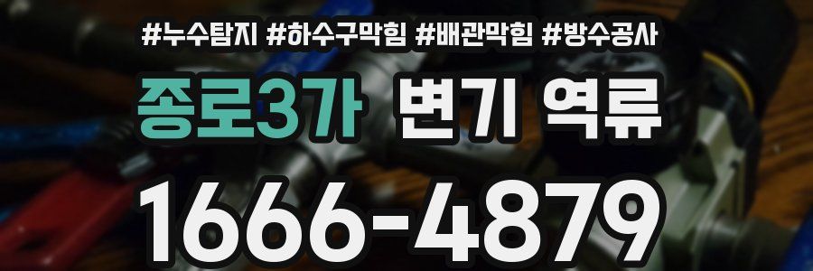 종로3가 변기 역류