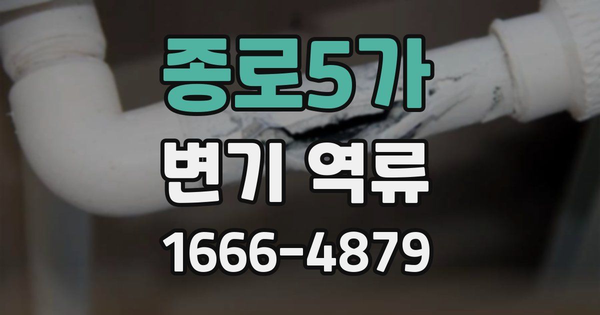 종로5가 변기 역류