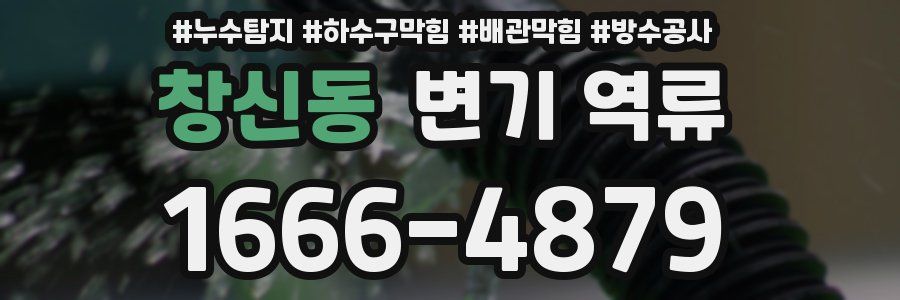 창신동 변기 역류