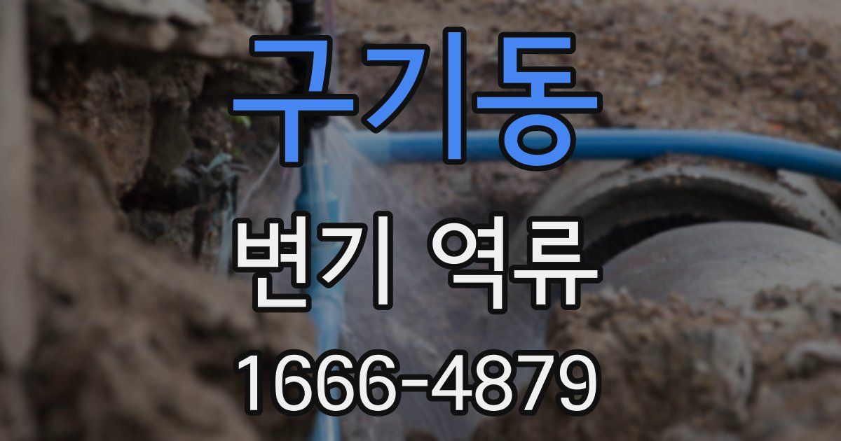 구기동 변기 역류