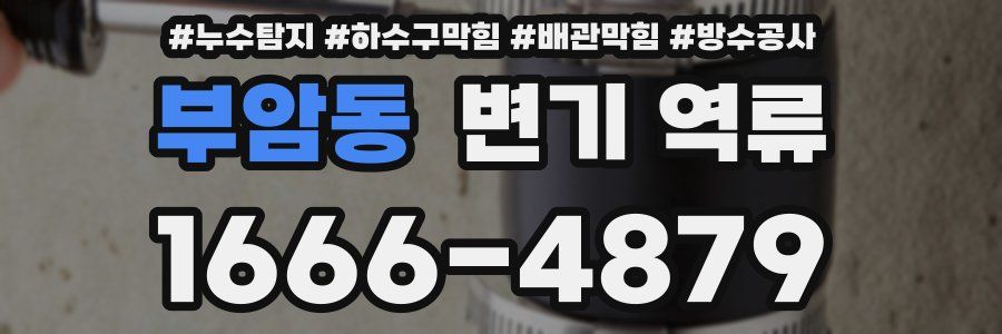 부암동 변기 역류