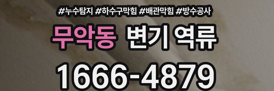 무악동 변기 역류