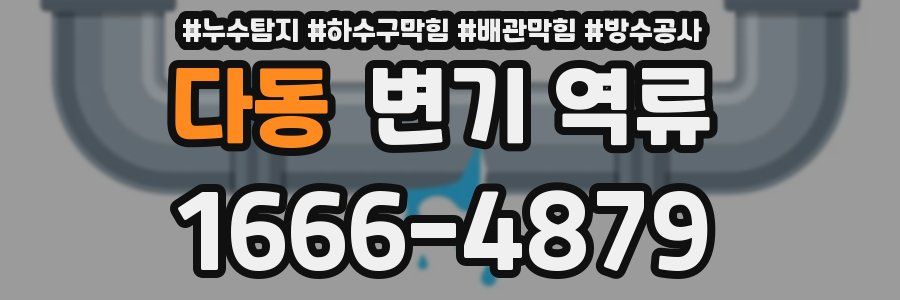 다동 변기 역류