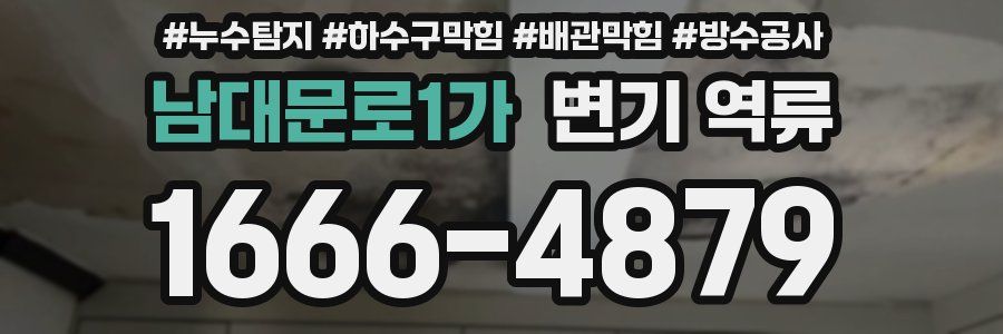 남대문로1가 변기 역류