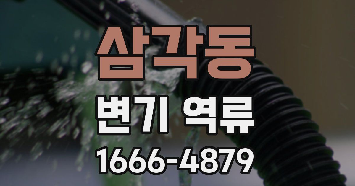 삼각동 변기 역류