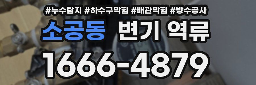 소공동 변기 역류