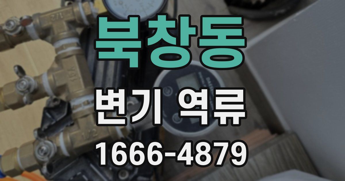 북창동 변기 역류