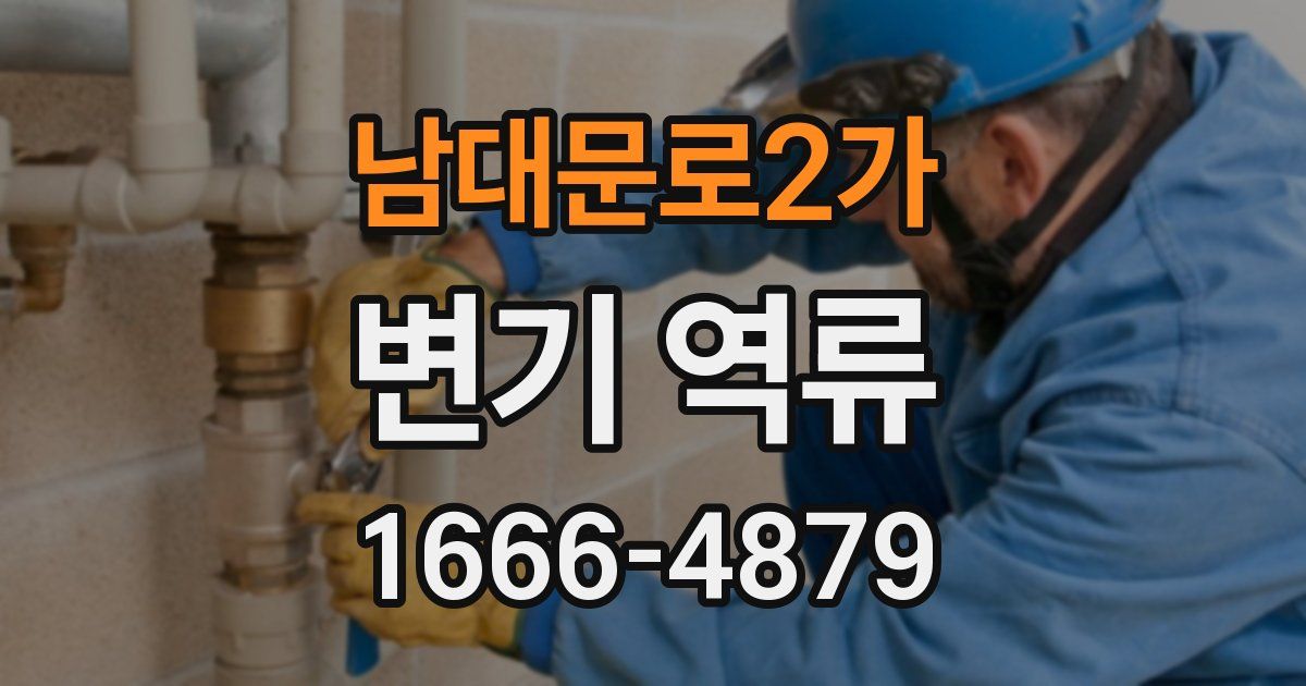 남대문로2가 변기 역류
