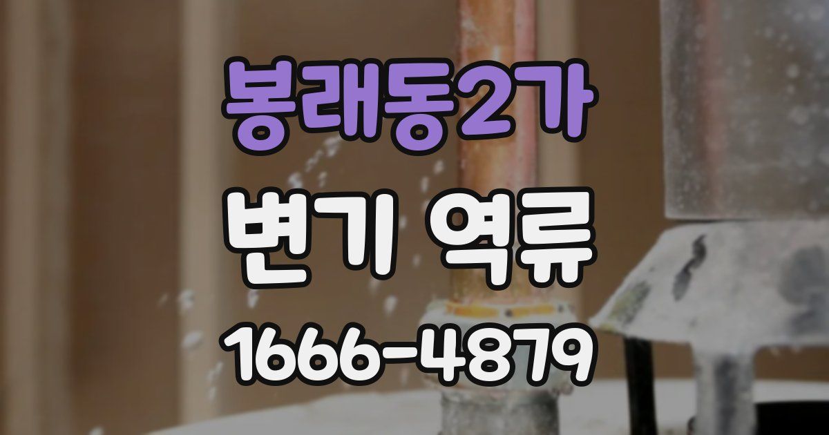 봉래동2가 변기 역류