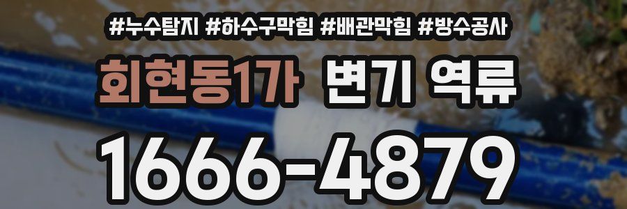회현동1가 변기 역류