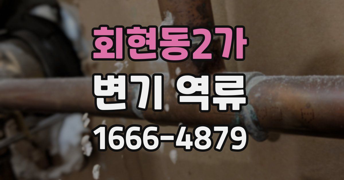 회현동2가 변기 역류
