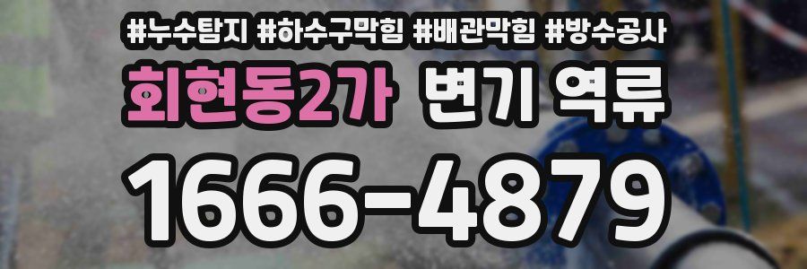 회현동2가 변기 역류
