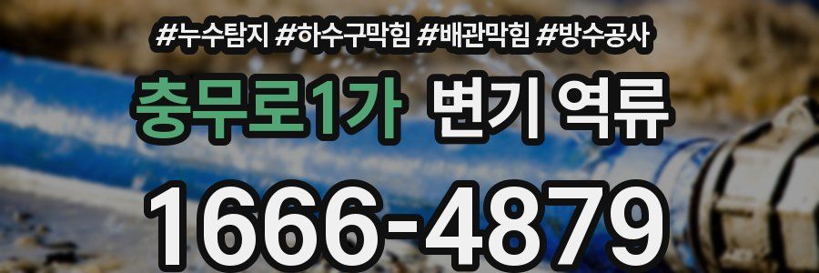 충무로1가 변기 역류