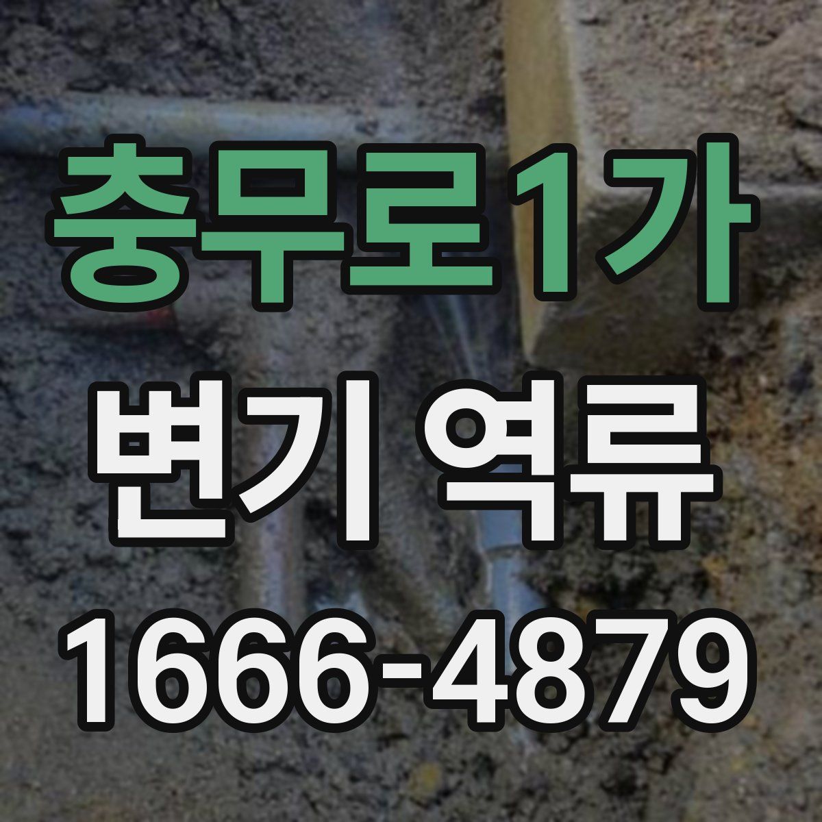 충무로1가 변기 역류