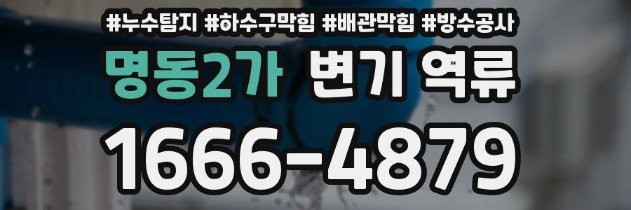 명동2가 변기 역류