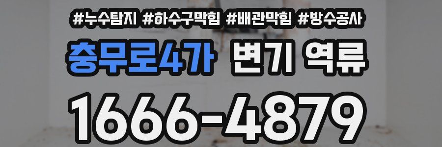 충무로4가 변기 역류