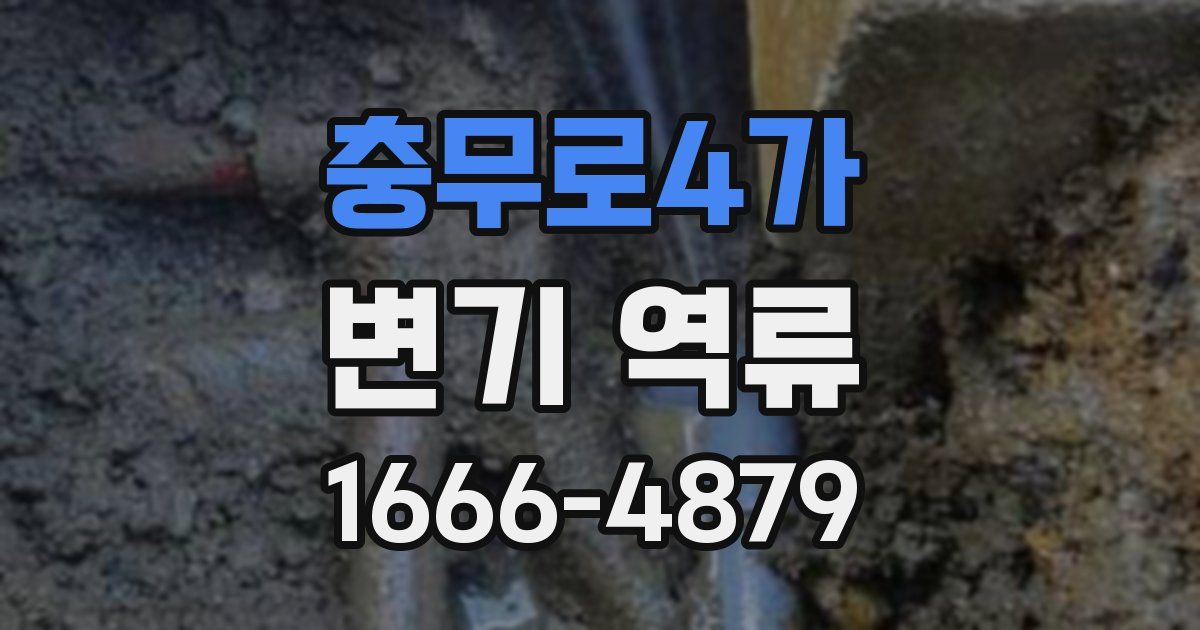 충무로4가 변기 역류
