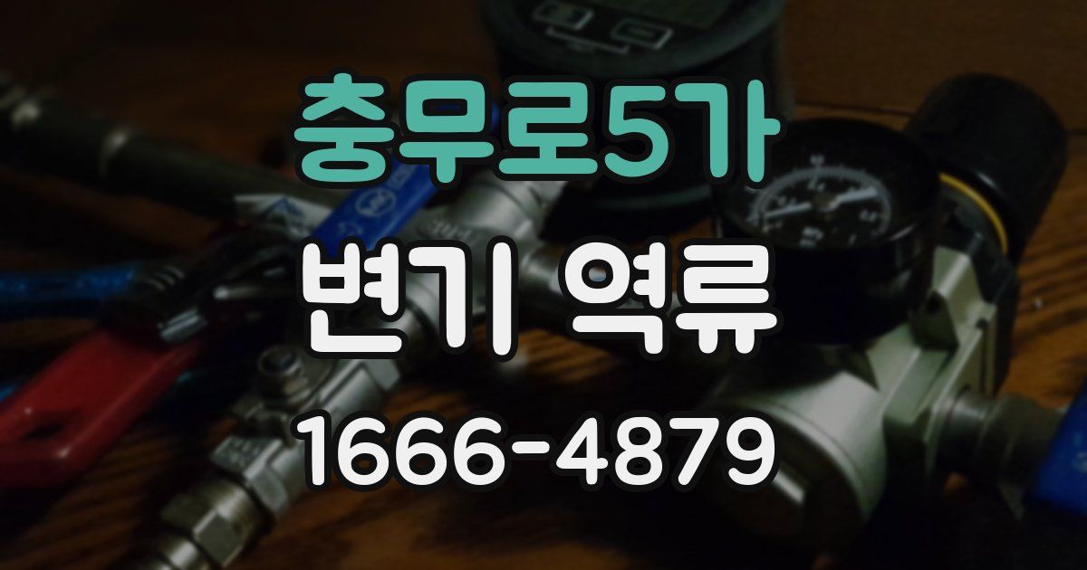 충무로5가 변기 역류