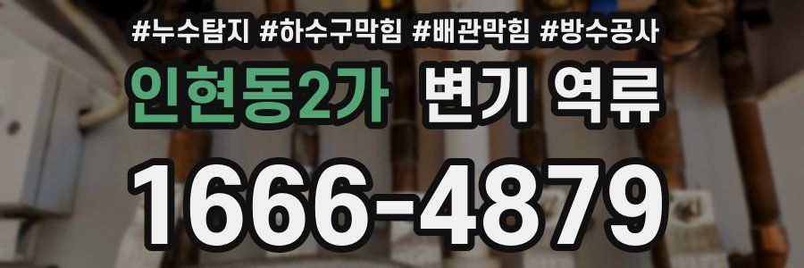 인현동2가 변기 역류