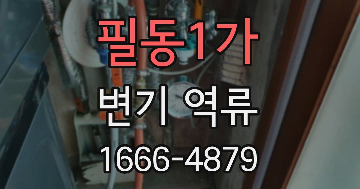 필동1가 변기 역류