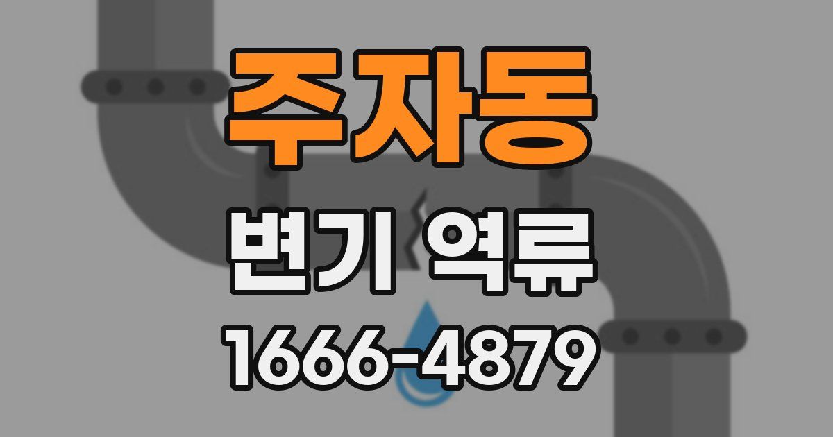 주자동 변기 역류