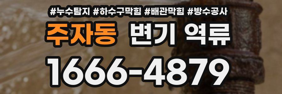 주자동 변기 역류