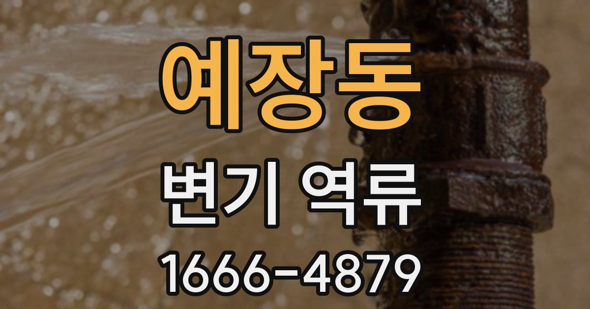 예장동 변기 역류
