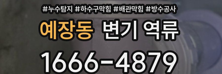 예장동 변기 역류